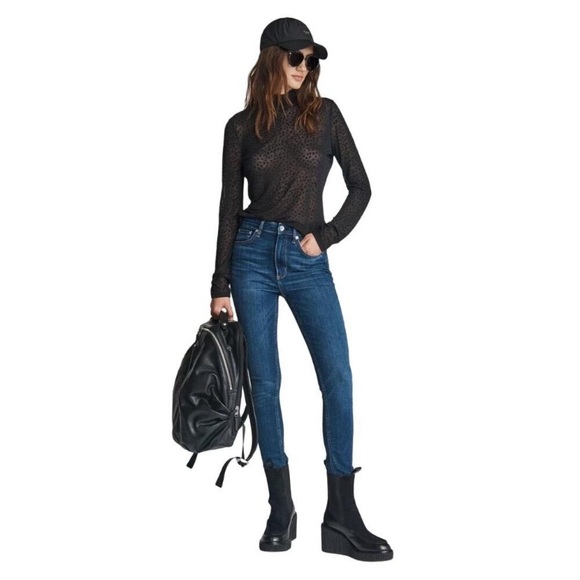 rag & bone Denim - Rag & Bone High Rise Nina Skinny Jeans, Size 26, Blue